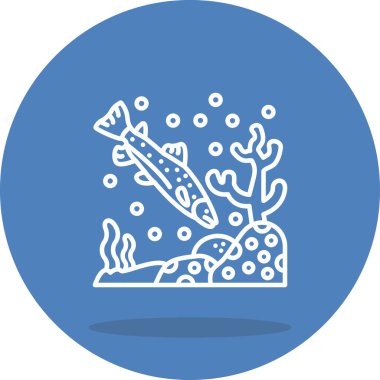 Trout ikon vektör çizimi tasarımı