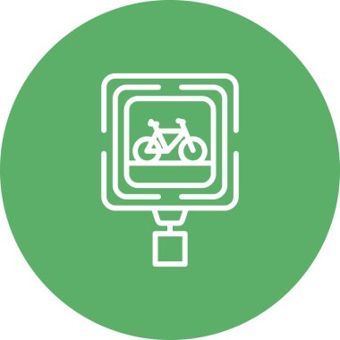 Bisiklet Geçidi Web simgesi vektör çizimi