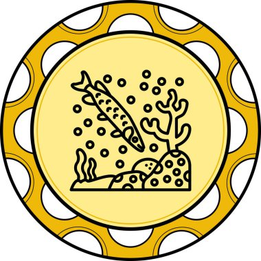 Muskellunge Modern Yaratıcı Sanat Sembolü