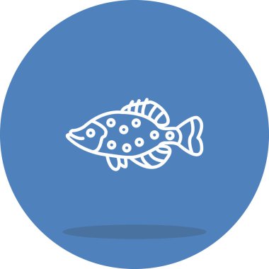 Beyaz Crappie ağ simgesi vektör illüstrasyonu