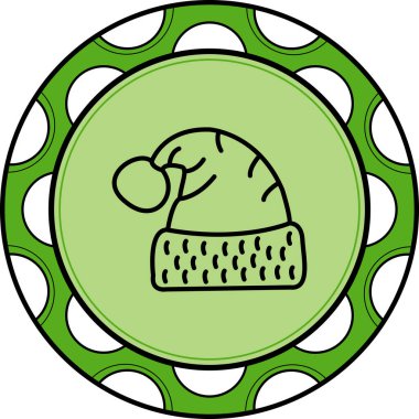 Noel Baba Şapkası Zarif Modern Marka Vektörü Varlığı