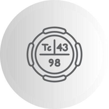 Teknik sembol, periyodik tablonun kimyasal elementi, vektör simgesi