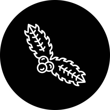 Noel Holly web simgesi vektör illüstrasyonu