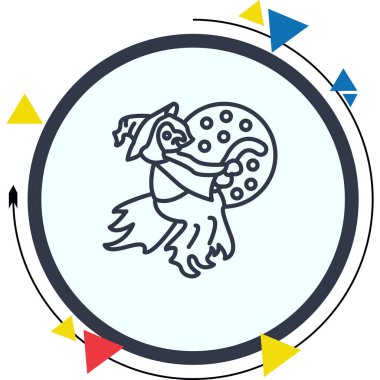 Süpürgedeki Cadı En Yüksek Kaliteli Grafik Sembolü