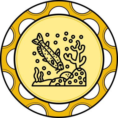 Catfish web simgesi vektör illüstrasyonu