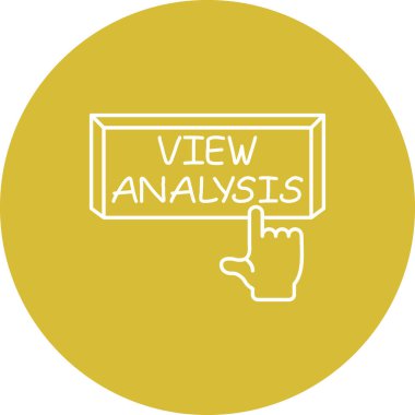Analiz web simgesi vektör illüstrasyonuna bak