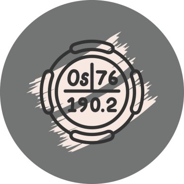 Osmium Kimyasal Element Basit Simge, Vektör