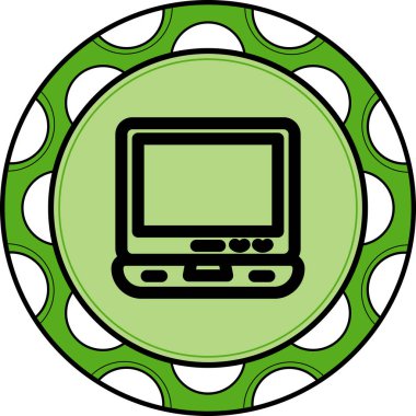 dizüstü bilgisayar simgesi, vektör illüstrasyonu basit tasarım