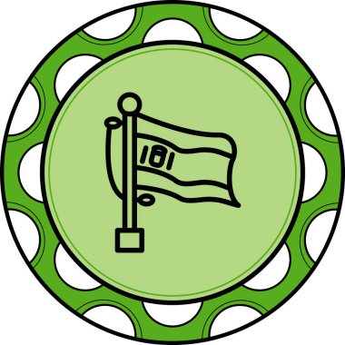 İspanya ikonunun ulusal bayrağı, vektör illüstrasyonu