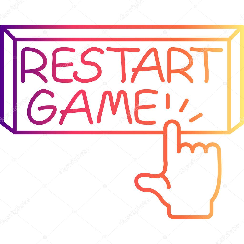 Restart Game web icon vector illustration