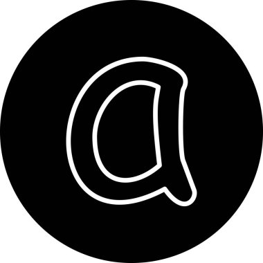 Küçük Harf A Web simgesi vektör illüstrasyonu