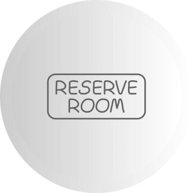 Rezerv Odası Web simgesi vektör çizimi