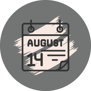 14 Ağustos Zarif Vektör Sanat Nesnesi