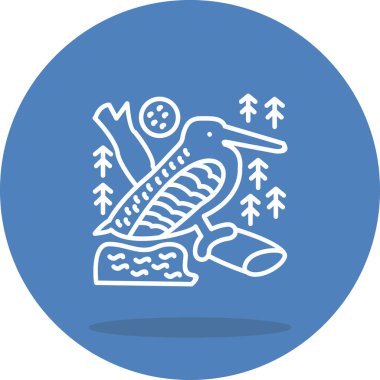 Amerikan Woodcock basit web simgesi, vektör        