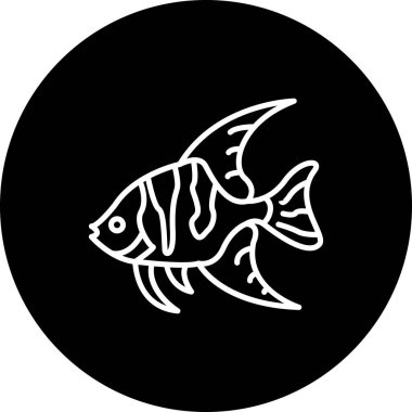 Melek Balık web simgesi vektör illüstrasyonu