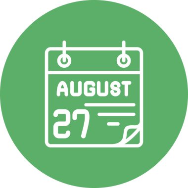 27 Ağustos Yaratıcı İşlevsel Web Grafik Sembolü