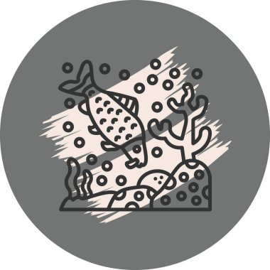 Sazan Balığı web simgesi vektör illüstrasyonu