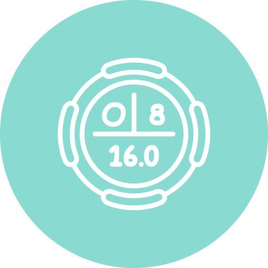 Oksijen sembolü, periyodik tablonun kimyasal elementi, vektör simgesi