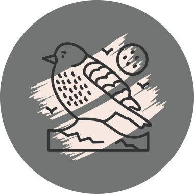 Avrupa Sığırcık ikonu vektör illüstrasyon tasarımı