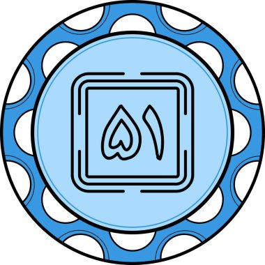 Elli bir web simgesi vektör illüstrasyonu