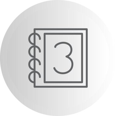 3 numaralı web simgesi vektör illüstrasyonu