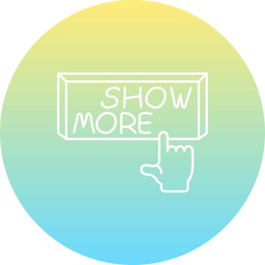 Daha Fazla Parmak Tuşu Göster Zarif Minimum Dijital Grafik Sembolü