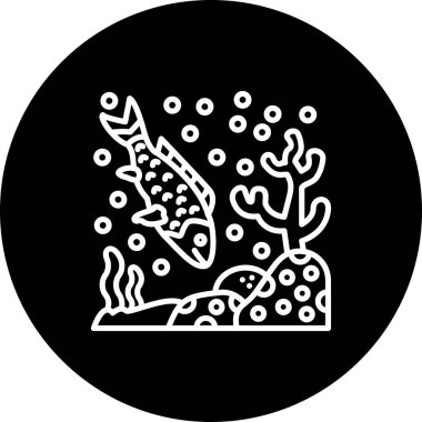 Snapper balık simgesinin vektör illüstrasyonu