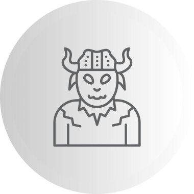 Viking Miğferi basit düz bir illüstrasyon