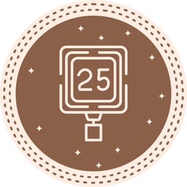 Hız sınırı web simgesi vektör illüstrasyonuName