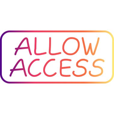 Erişim web simgesi vektör illüstrasyonuna izin ver