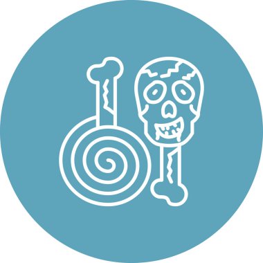 Ürkütücü Lolipop Simgesi, Basit İllüstrasyon