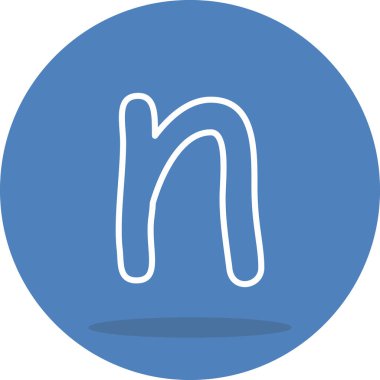 Küçük harf N web simgesi vektör illüstrasyonu