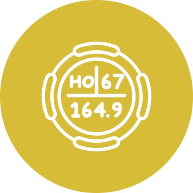 Holmiyum sembolü, periyodik tablonun kimyasal elementi, vektör simgesi