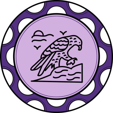 Altın Kartal yaratıcı ikon vektör çizimi tasarımı