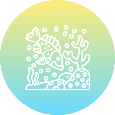 Kaya balığı web simgesi vektör illüstrasyonu