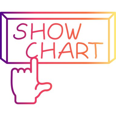 Grafik web simgesi vektör çizimini göster