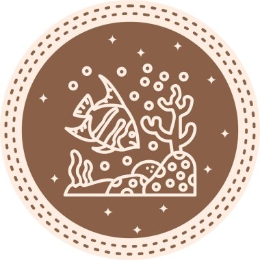 Melek Balık web simgesi vektör illüstrasyonu