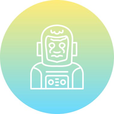 Uzay giysisi ve miğfer giyen astronot çizimi