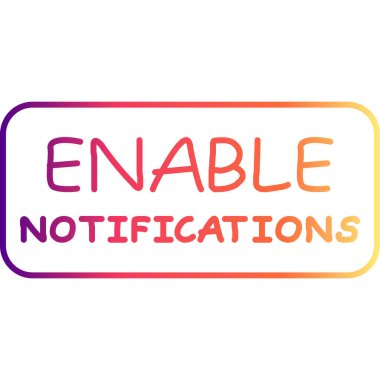 Bildirimleri etkinleştir Web simgesi vektör resimlemesi