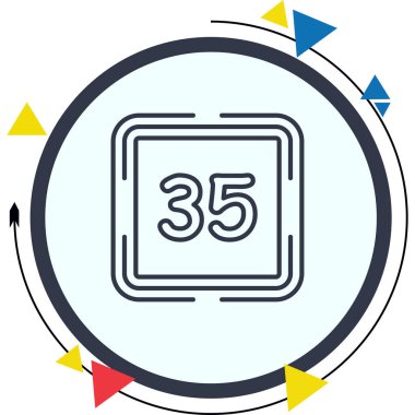 35 web simgesi vektör illüstrasyonu