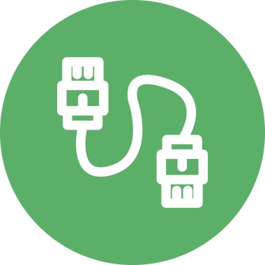 Ethernet kablo ağ ikonu vektör çizimi