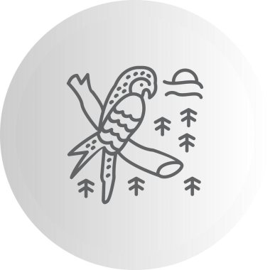 Kızıl Macaw simge vektör çizimi