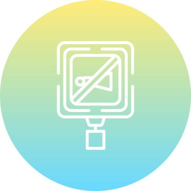 Alarm Web simgesi vektör illüstrasyonu yok