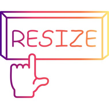 Web simgesi vektör resimlemesini yeniden boyutlandır