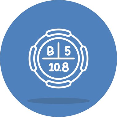 Boron sembolü, periyodik tablonun kimyasal elementi, vektör simgesi