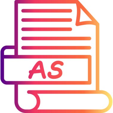 AS Yüksek Çözünürlüklü Düz Tasarım Sembolü