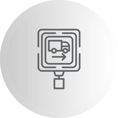 Kamyon Detour Yaratıcı Fonksiyonel Web Grafik Sembolü
