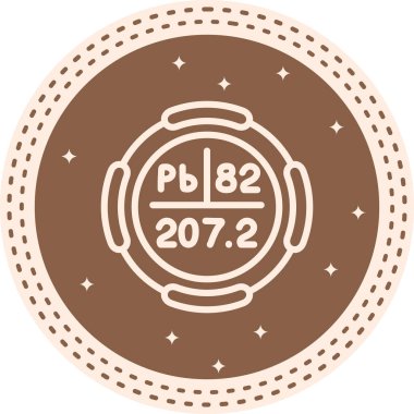 Kurşun sembol, periyodik tablonun kimyasal elementi, vektör simgesi