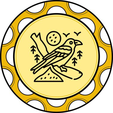 Genel Kuzgun simgesi vektör illüstrasyon tasarımı