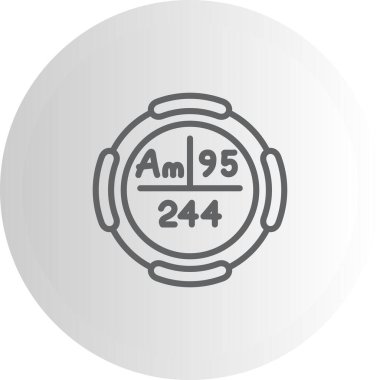 Amerika sembolü, periyodik tablonun kimyasal elementi, vektör simgesi